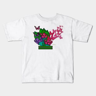 Flowers and Butterflies Kids T-Shirt